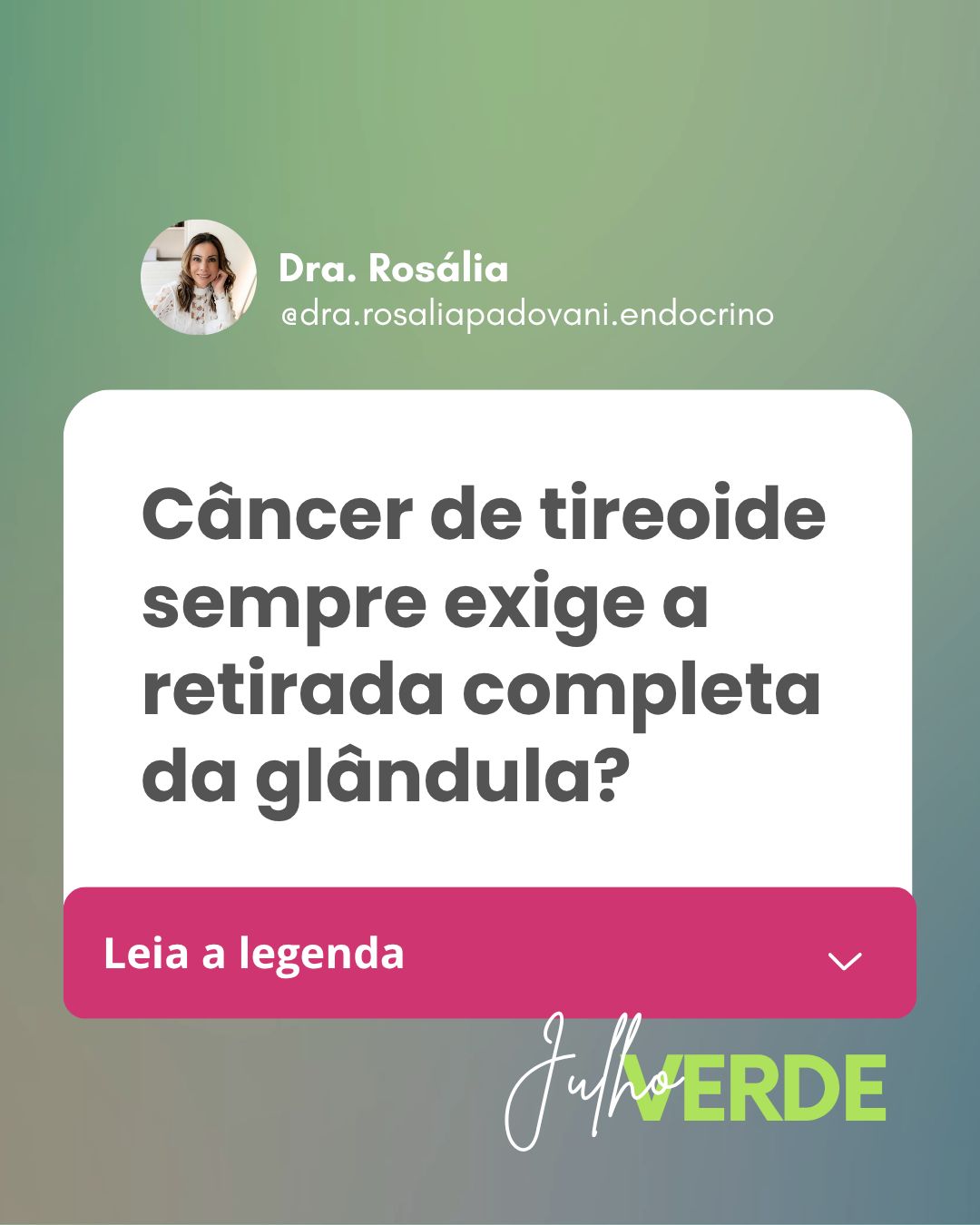 No momento, você está visualizando Câncer de tireoide sempre exige a retirada completa da glândula?